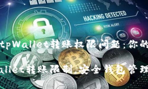 如何解决tpWallet转账权限问题：你的全面指南

解除tpWallet转账限制，安全钱包管理技巧